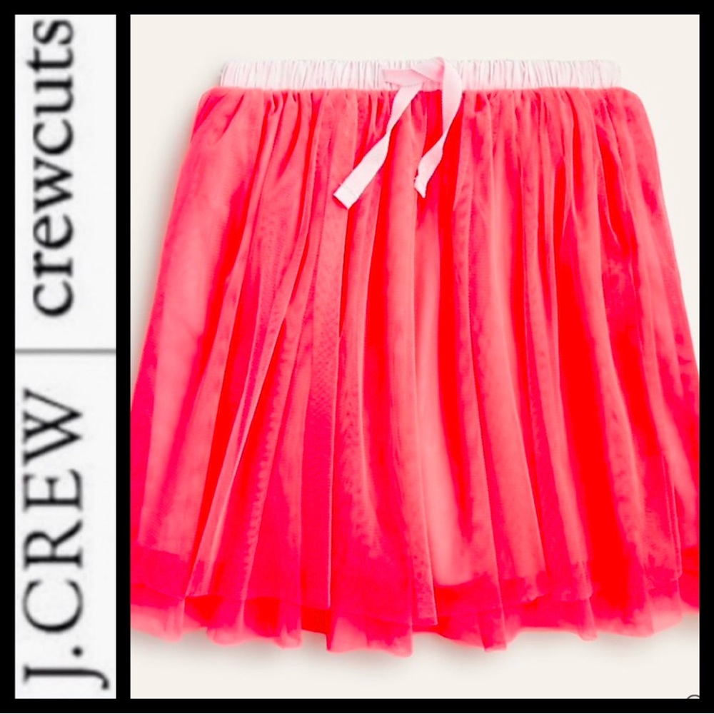 NWT J.Crew|Crewcuts Neon Pink Tulle Skirt